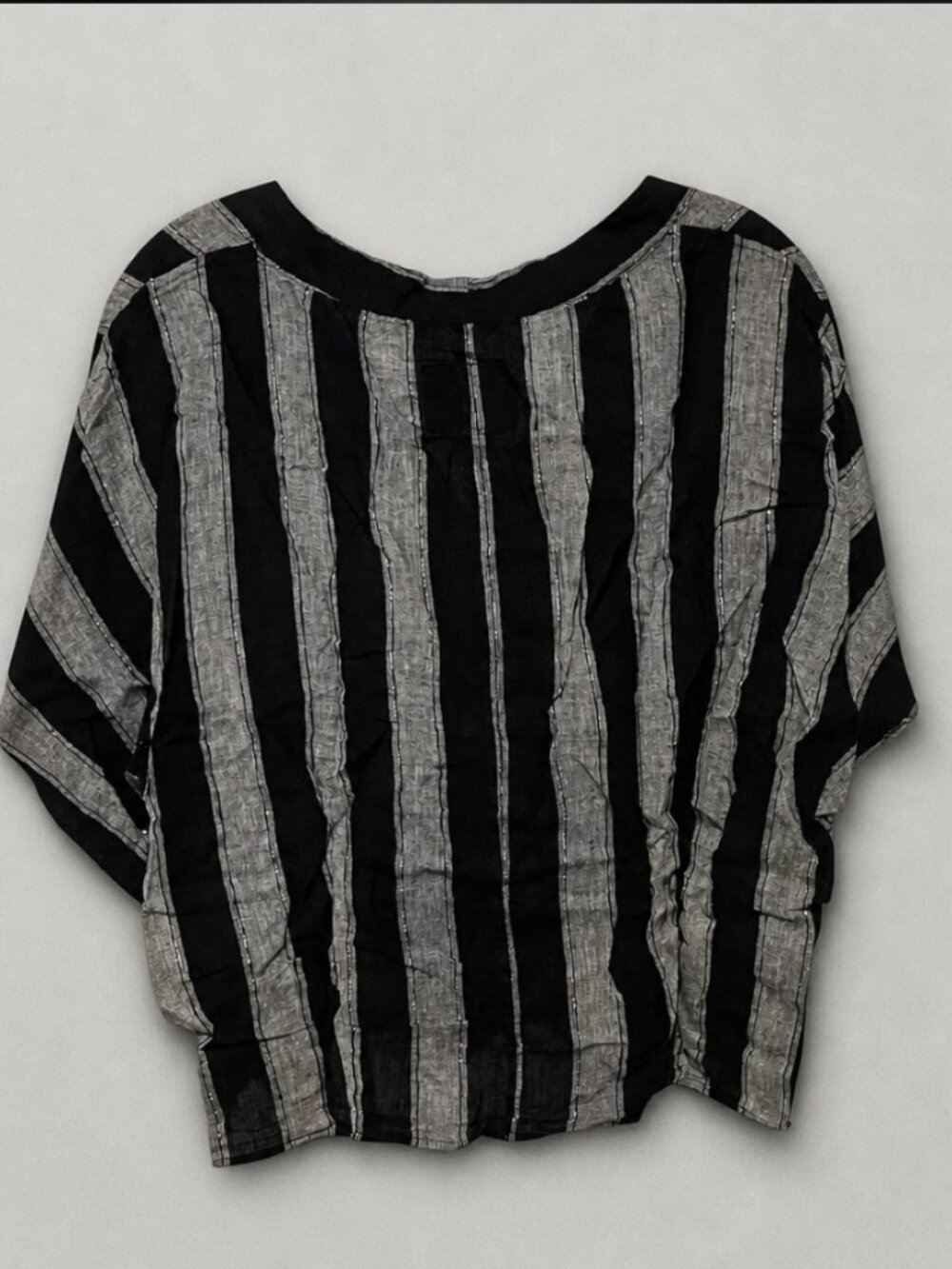 Rails Large Linen Thea Button Down Short Sleeve V Neck Striped Front Tie Top - Picture 3 of 7